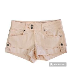 Life in progress cuffed shorts size 25 peach